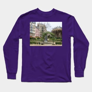 Paris Pink Building Long Sleeve T-Shirt